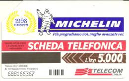 Telecom 1998 - Michelin - 5.000 Lire - Öff. Werbe-TK