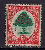 South  Africa 1937 - 46 KGV1 6d Green & Orange Used.( E990 ) - Usados