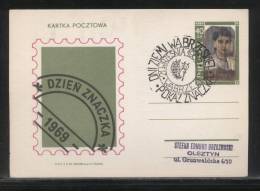 POLAND 1969 SCARCE WABRZEZNO LAND DAYS COMM CANCEL ON PC TORCH MASK - Lettres & Documents