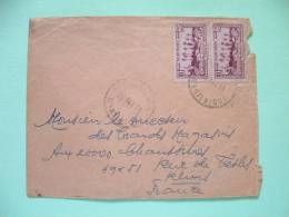 Martinique 1934 Cover Fort-de-France To France - Basse-Pointe Town - Coconut Trees - Reims Champagne Cancel On Back - Autres & Non Classés