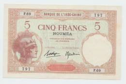 New Caledonia Noumea 5 Francs 1926 XF++ AUNC P 36b  36 B - Nouvelle-Calédonie 1873-1985