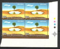 INDIA, 2006, Rainwater Harvesting,  Environment Protection, RainBlock Of 4, With Traffic Lights, Bottom Right, MNH, (**) - Nuevos