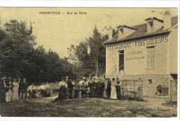 Carte Postale Ancienne Freinville (Sevran) - Rue De Paris - Restaurant, Vins, Liqueurs - Sevran