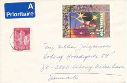 Sweden Cover Sent To Denmark 28-9-1992 - Briefe U. Dokumente