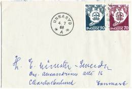 Sweden Cover Sent To Denmark Unnaryd 4-7-1968 - Briefe U. Dokumente