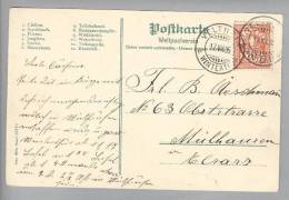 Heimat ZH VELTHEIM 1905-07-17 Auf AK Nach Mühlhausen - Covers & Documents