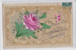 Carte Postale Fleur Bonne Fête Matière Rodhoïd - Celluloïd - Altri & Non Classificati