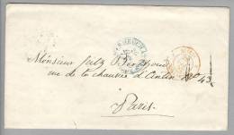 Heimat NE NEUCHATEL 1852-12-28 BOM Nach Paris - ...-1845 Prephilately