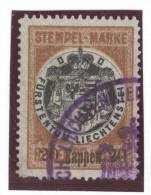 Liechtenstein Stempelmarken 20 Rp. Überdruck Auf Hellermarke - Revenue Stamps