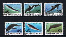 NOORD KOREA  WALVISSEN EN DOLFIJNEN  1992 GESTEMPELD - Wale