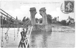 352 ET346  - Lot De 2 Cartes LE PONT D´ANDREZIEUX APRES LES INONDATIONS DU 17 OCTOBRE 1907 - Andrézieux-Bouthéon