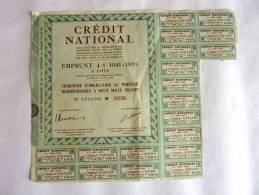 Crédit National Emprunt 4%  1941-1953 - Banco & Caja De Ahorros