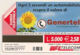 Telecom 5.000 Lire, 2,58 Euro - Genertel - Pubbliche Pubblicitarie