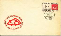 Czechoslovakia FDC 15-8-1963 Pharmacologycal Congress Praga 1963 With Cachet - FDC