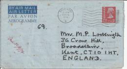 HONG KONG AEROGRAMA A INGLATERRA 1974 - Postal Stationery