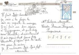 N°Y&T2936  HYERES          Vers  FAGNIERES Le   25 JUILLET1995 - Storia Postale