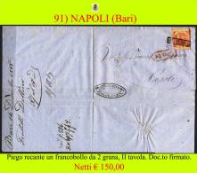 Bari-00091 - Piego (con Testo), Recante Un Francobollo Da 2 Grana, II Tavola. - Napels