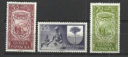 SPANISH GUINEA 1956 - STAMP DAY  - CPL. SET - MH MINT HINGED - Guinea Spagnola