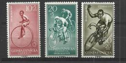 SPANISH GUINEA 1959 - STAMP DAY - BYCICLES - CPL. SET - MH MINT HINGED - Guinea Espagnole