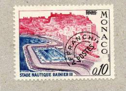MONACO : Stade Nautique Rainier III, Timbre Non Emis , Et Ensuite Surchargé "AFFRANCHISSEMENT-POSTES" - - Voorafgestempeld