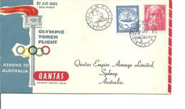JO De Melbourne -1956 ( Lettre Par Avion De Grèce Vers L'Australie à Voir) - Summer 1956: Melbourne