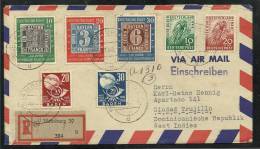 GERMANY 1950, Backstamped Registered Cover R324 - Cartas & Documentos