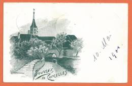 R102, Souvenir De Corcelles, Courvoisier , Précurseur, Circulée 1901 - Corcelles