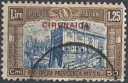 1929 CIRENAICA USATO MILIZIA 1,25 LIRE - RR11158 - Cirenaica