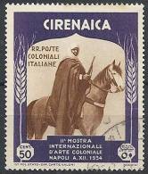 1934 CIRENAICA USATO MOSTRA D'ARTE COLONIALE 50 CENT - RR11159 - Cirenaica