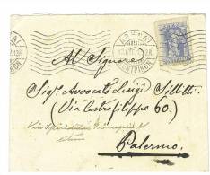 GRECIA - LETTERA VERSO PALERMO ANNO 1929 - POSTAL HISTORY - Lettres & Documents