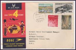 TOKIO > LONDON 4/4/1959 Scan Verso - Luchtpost