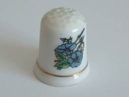 Dé à Coudre Porcelaine Fleurs - 2012.12 - D10 - Thimbles