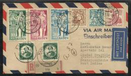 GERMANY 1950, Backstamped Registered Cover R770 - Autres & Non Classés