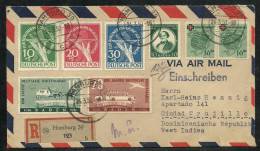 GERMANY 1950, Backstamped Registered Cover R123 - Autres & Non Classés