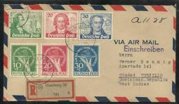 GERMANY 1950, Backstamped Registered Cover R721 - Covers & Documents