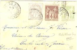 LTR7 - CP EP ENV. SAGE 5c  VERT JAUNE AFFR.T MIXTE SAGE/BLANC 11/11/1911 - Enveloppes Types Et TSC (avant 1995)