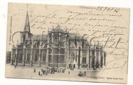 Armentières (59) : L'église Saint-Vast En 1903 (animée). - Armentieres