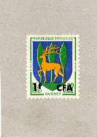 REUNION  : Armoiries De Guéret - Timbre De France N°1351B Surchargé En Francs CFA - - Unused Stamps
