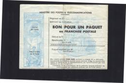 France , Bon Pour Un Paquet En Franchise Postale . Non Utilisé . - Timbres De Franchise Militaire