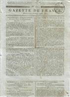 JOURNAL QUOTIDIEN GAZETTE DE FRANCE N° 250 DU 6 SEPTEMBRE 1807 - Ce Journal N´est Pas Une Reproduction - 1800 - 1849