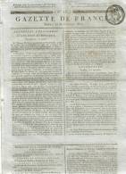 JOURNAL QUOTIDIEN GAZETTE DE FRANCE N° 254 DU 10 SEPTEMBRE 1807 - Ce Journal N´est Pas Une Reproduction - 1800 - 1849