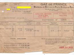 4 Documents : Quittance De Gaz, Redevance Radiodiffusion, Fiche De Paiement Prestations Familiales Et Formulaire Mandat - Seals Of Generality