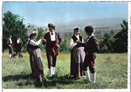 OSSUN (65) - CPSM - Groupe Folklorique CEÜ BIGOURDAN ... Danse : Lou Pantalon, 1ère Figure, Pyrénées - Ossun