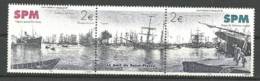 SAINT PIERRE & MIQUELON. Le Port De St Pierre Vers 1928.  Triptyque Neuf ** - Unused Stamps