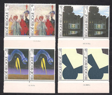 Belgie Belgique 1984 OBCn° 2141-2144 *** MNH Deux Séries Avec Coin Daté Cote 15,50 € - Hoekdatums