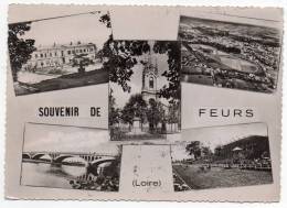 Cpsm 42 - Souvenir De Feurs - Multivues (champ De Courses) - Cachet De L´observatoir De Super-Cannes 1954 - Feurs