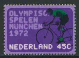 Nederland Netherlands Pays Bas 1972 Mi 993 YT 962 NVPH 1014 ** Cycling / Radfahren / Cyclisme / Wielrennen - Munich '72 - Neufs
