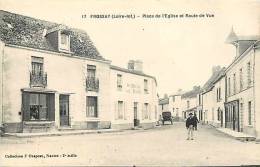 Loire Atlantique -ref A427-frossay - Place De L Eglise Et Route De Vue  - Carte Bon Etat  - - Frossay