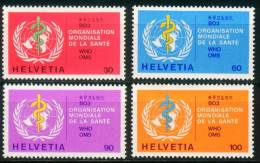 Schweiz - Weltgesundheitsorganisati On (WHO)  1975  WHO-Emblem  (4 ** (MNH) Kpl. )  Mi: 36-39 (3,00 EUR) - Servizio