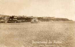 Panorama Da Bahia San Salvador 1900 Real Photo Postcard - El Salvador